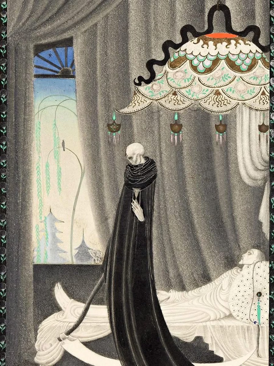 oscillate23's tweet photo. The Nightingale, circa 1924. Illustration by Kay Nielsen. https://t.co/nZgv1FiOqg