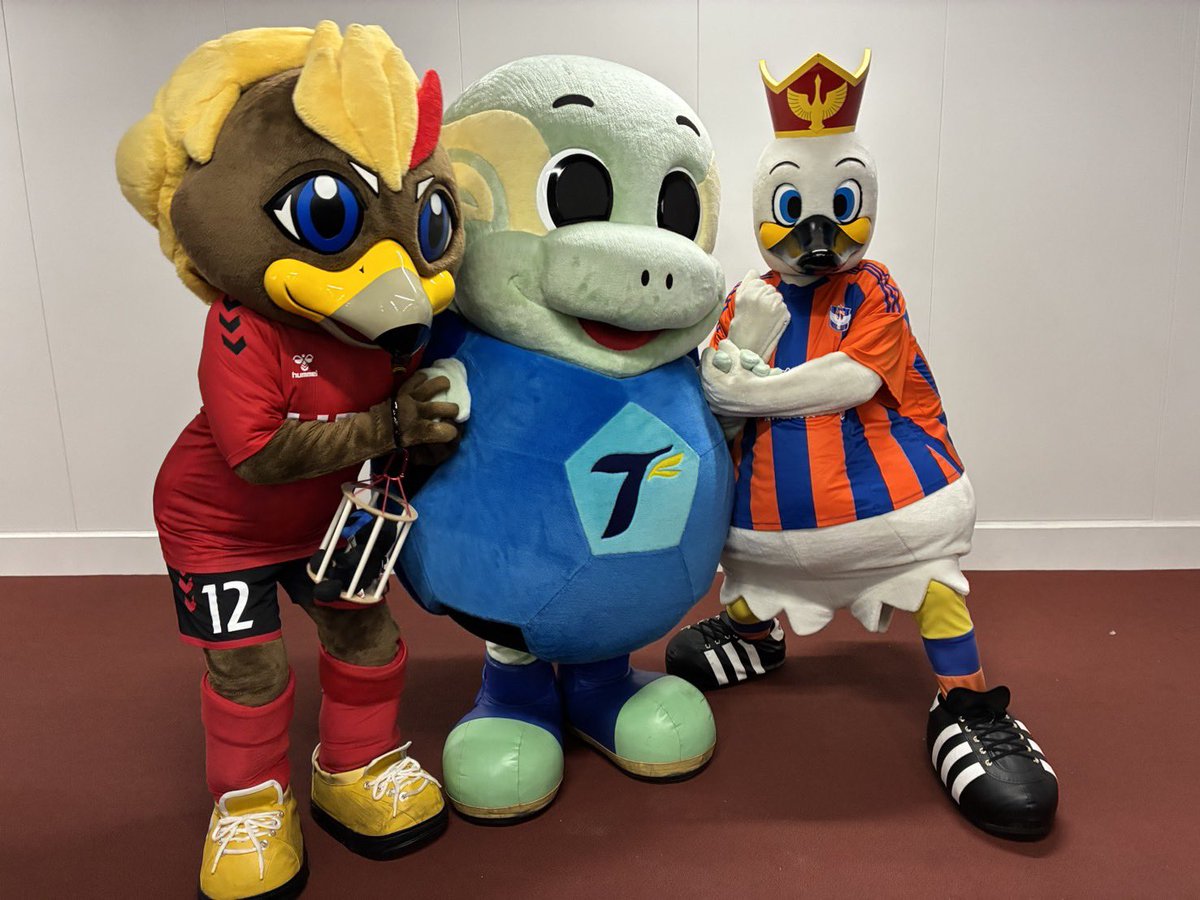 zweigen_staff's tweet photo. こちら再会を喜ぶゲンゾー各種🦅✨

#JリーグオールスターDAZNカップ
#マスコット大集合 https://t.co/VusxzaWHJo