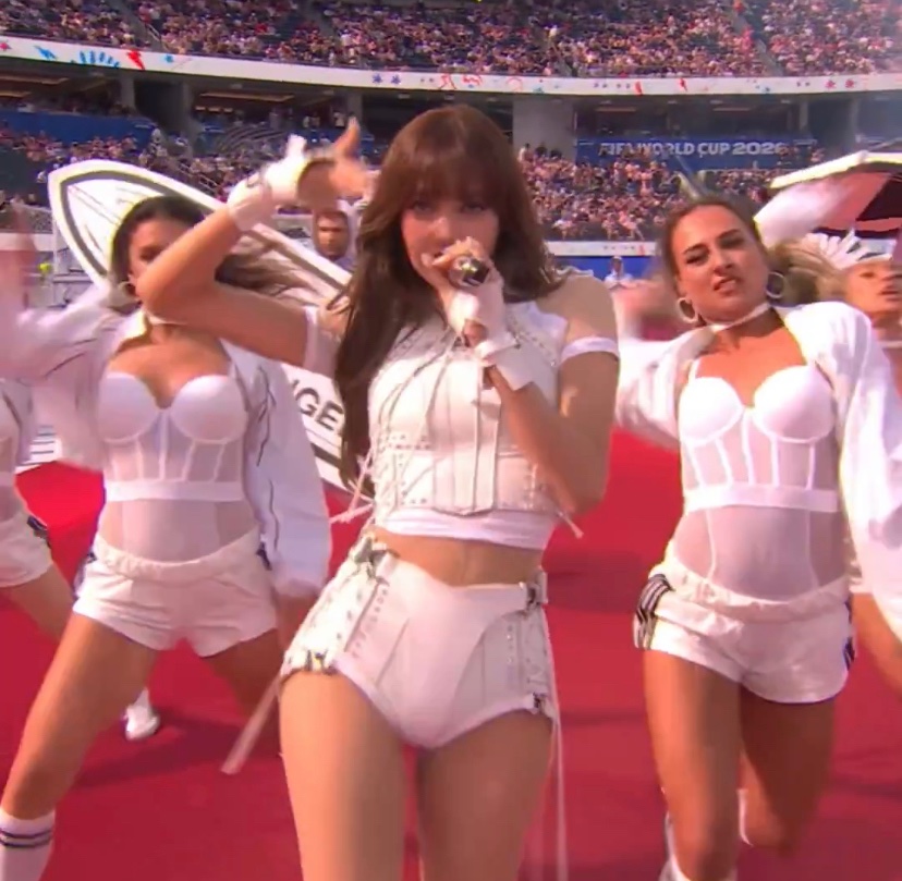 TheePopCore's tweet photo. LISA kicks off the stage with a show-stopping performance of “Goals” at the 2026 FIFA World Cup Opening Ceremony in Los Angeles. https://t.co/dWhFuHPilR