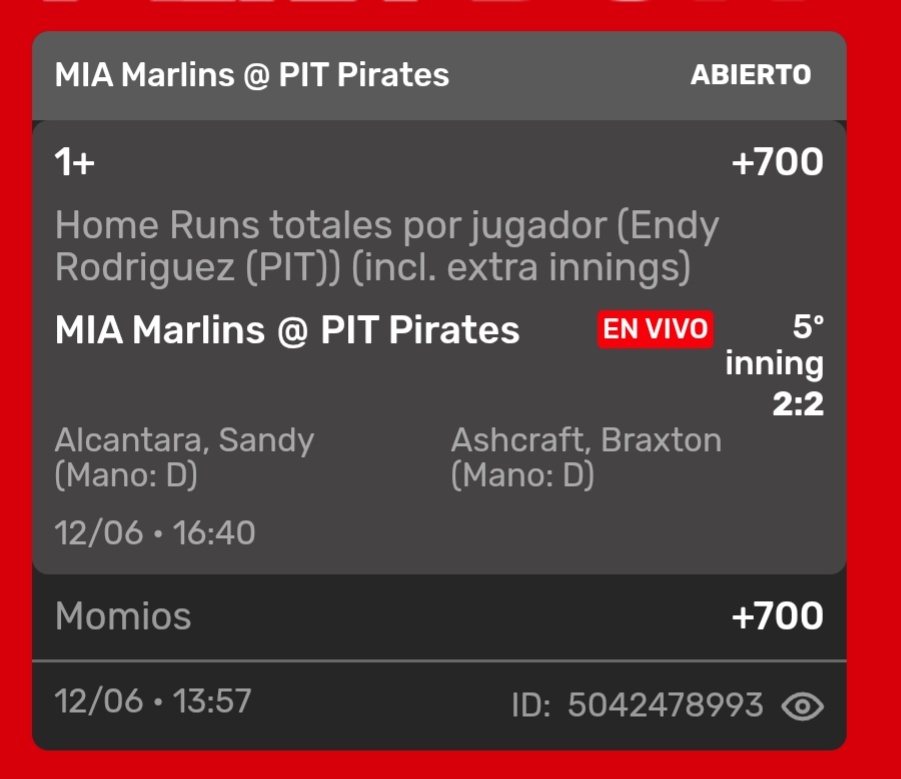 JJPA1981's tweet photo. Está fue mi primer apuesta del día en béisbol hoy 😘✅🦍 https://t.co/nH2BsmZNZ0