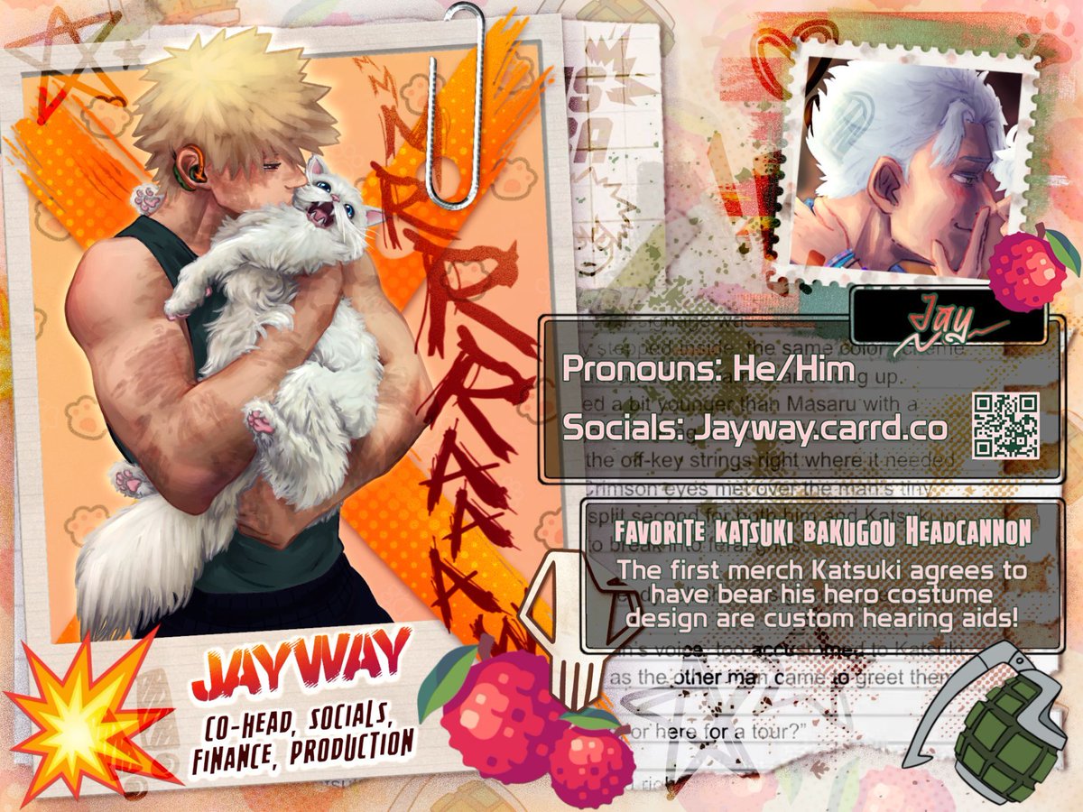 BakugouMerchBox's tweet photo. 🧡 Mod Spotlight! 🧡
Our second mod, @ojaywayo, is up next! He's behind the posts that have been going up on all of the socials! 🐈️
#bakugoukatsuki #katsukibakugou #bkg #bakugou #mha #bakugo #bnha #merchbox #promo #modspotlight https://t.co/f2IltuF0WL