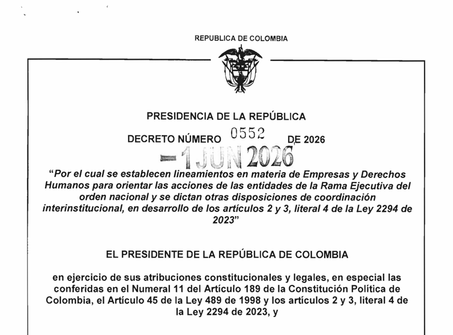 JaimeA_Cabal's tweet photo. Otra salida en falso del Gobierno Petro. Un grave precedente representa el Decreto 0552 de 2026, lo que no logró aprobar el Congreso mediante el Proyecto de Ley 153, ahora pretenden imponerlo por decreto.

Estamos ante una amenaza contra la seguridad jurídica de las empresas, el debido proceso y las reglas de responsabilidad civil vigentes. La Constitución faculta al Presidente para ejecutar las leyes existentes, no para crear por decreto las que el Congreso no ha aprobado.

No podemos permitir que, en los últimos meses de este Gobierno, se utilicen atajos jurídicos para imponer cargas y mecanismos de presión contra el sector privado. Colombia necesita instituciones fuertes, respeto por la ley y garantías para quienes generan empleo e inversión.