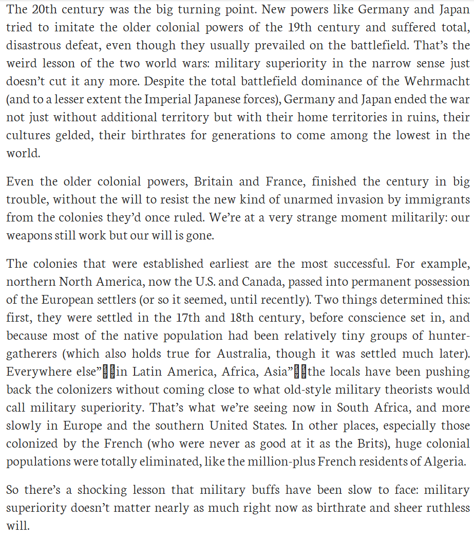mattforney's tweet photo. Muslims have always been like this. What Captive Dreamer called the "Gazafication" of warfare---where you try to martyr yourself to win the battle of hearts and minds---has roots going back decades.

In 1975, Morocco launched the Green March, an invasion of the Spanish-controlled Western Sahara with a force of 350,000 women and children carrying Moroccan flags. Morocco had made it very clear for decades that they wanted to seize the Western Sahara, but they could not win a traditional military confrontation because duh. So they staged an unarmed invasion betting on the fact that Spain, in political chaos due to the waning power of Francisco Franco (who died two weeks after the Green March), would be too cowardly and demoralized to open fire on women and children.

The Moroccans gambled correctly. The Green March crossed the border, declared that the Western Sahara was now rightful Moroccan clay, and went home without the Spanish border guards doing anything to stop them. By the way, that 350,000 number wasn't chosen randomly. At the time, 350,000 was exactly the number of children born in Morocco per year. They knew exactly what they were doing: declaring that they were going to outbreed whitey, take his shit, and whitey wouldn't do anything about it.

And it's not just Muslims who do this: it's all brownoids and blackoids. How many times have you gotten Indians in your replies posting those "I CAN'T BREED" memes, mocking whites claiming Indians will outnumber them? Mexicans do it, Venezuelans do it, blacks do it. Of course, they're all operating on decade-old information---the vast majority of the world's countries are below replacement rate now, and the projection for almost every country is lower and lower birthrates every year---but the mentality is what's key here. They thought they'd squat in our countries, push us around, and wait for us to die before taking everything, like a dipshit son waiting out the clock for his parents to die so he can blow the inheritance on drugs.

That's why they're reacting with fear to the solid loyalists of Ulster rising up against the migrants. They didn't plan on this and they know, deep down, that they cannot win a shooting war with whites. They can only hope to manipulate public opinion to show themselves as victims, whether it's in Gaza or Belfast. The problem is that white people don't care anymore. The sight of a crying hijabi or a dead brown boy on a beach no longer has any swaying power. The last mental barrier against remigration has been broken down.

The white man has begun to hate.