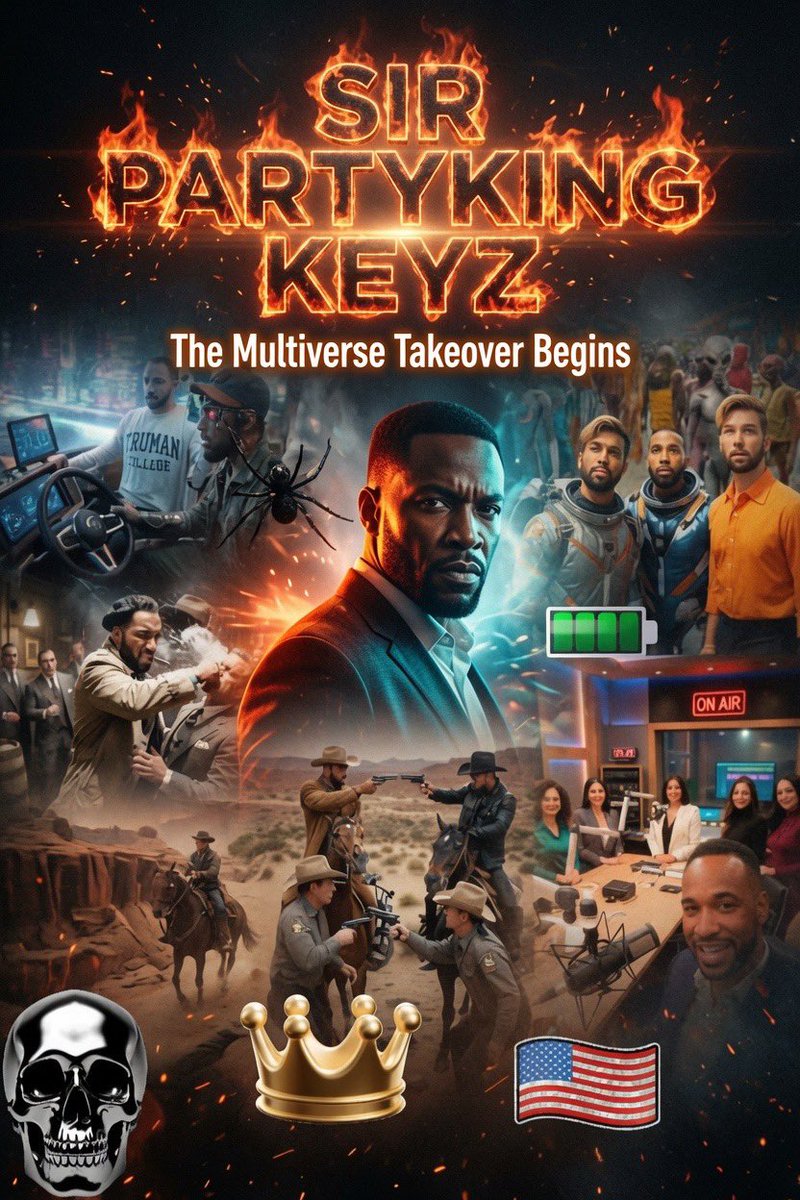 KEYMONEY23's tweet photo. — The multi-dimensional takeover is here! cyberpunk to the WildWest, outerspace to the studio, interviews to pure energy!
Watch the fulltrailer + tap in on the channel:👉  hhttps://www.youtube.com/c/PARTYKINGKEYZ #Sir #PartyKingKeyz #NewTrailer #ContentCreator  #MultiVerse #Usa https://t.co/LhybbaNVcq