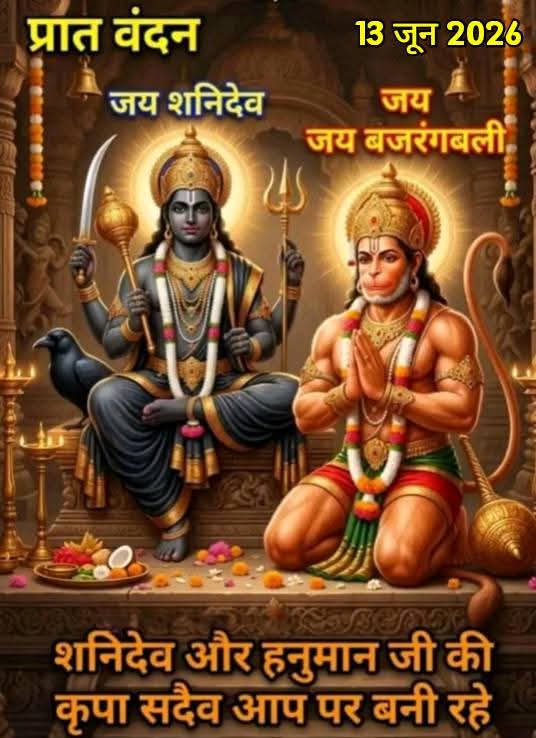 Ramsevak9826's tweet photo. दर्शन करके शनिदेव के, जो कोई तेल चढ़ावै।
ढैय्या-साढ़ेसाती से वो, सहज मुक्ति पा जावै।।⚖️🙏🚩

न्याय एवं कर्मफल के देवता, सूर्यपुत्र भगवान श्री शनि देव जी 
#जय_श्री_महाकाल🌹🚩🌹🔱
#_जय_श्री_राम🚩#_जय_जय_श्री_हनुमान_जी_ 🚩
#ॐ_शं_शनैश्चराय_नमः🙏🏻🚩 https://t.co/qnffge8oRW