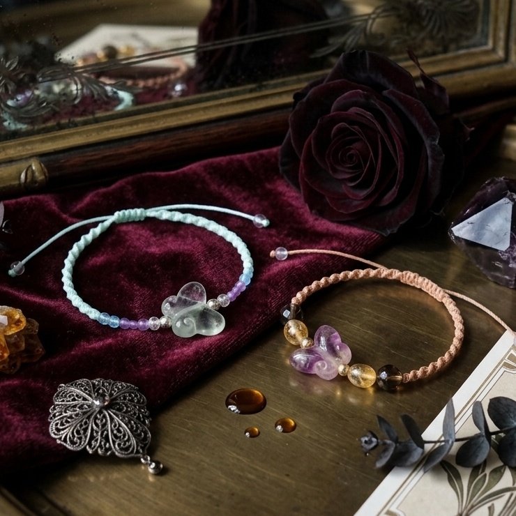 RiranAccessory's tweet photo. #背景ひとつで化けるんです

ふんわり妖精みたいなピュア感と魔法が使えそうなミステリアス感💎

​背景を変えただけなのに、ブレスレット自体の輝きまで違って見えるから天然石って面白い😍

これらのブレスレットは、本日minneにUP予定✨チェックしてみてね！

今日は1時間も寝坊したぁ…ビックリしたぁ🫠

 #ハンドメイドアクセサリー
 #天然石のある暮らし
 #大人可愛い