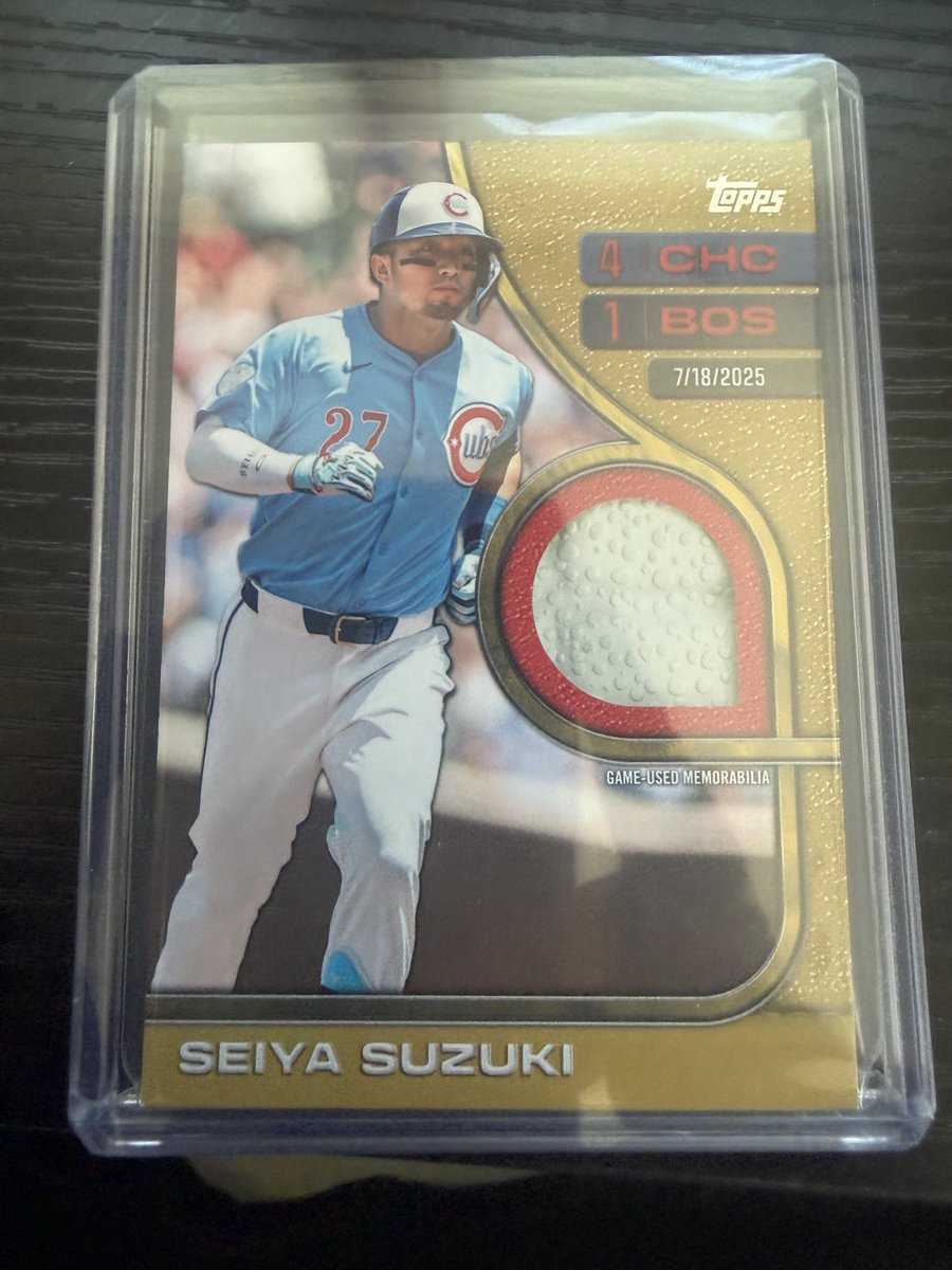 Coach2Ray's tweet photo. @evildrprkchp Game used base relic 1/50 $120 shipped https://t.co/QAkWBsAzh5