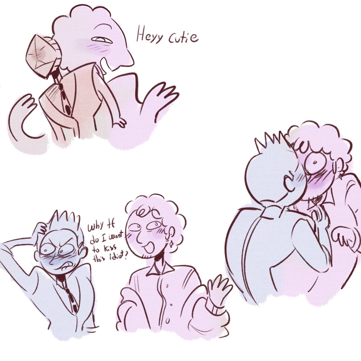 Gonnycheese's tweet photo. HEY GUYS HAPPY PRIDE MONTH! Sorry I couldn’t post that much but here’s a lil doodle of these gay couple 🤧🫶 #pwish #prohibitedwish #adventuretime #fionnaandcake #prismothewishmaster #scarabthegodauditor https://t.co/kwgdX8r8P7