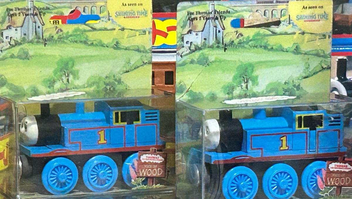 Topsodor45's tweet photo. 最近になって1992年製の木製トーマス(Ver.1/Ver.2)を手に入れましたWoodenRailway(1992)

#きかんしゃトーマス #tte #thomasthetankengine #木製トーマス #woodenrailway https://t.co/wl8unYUcb3