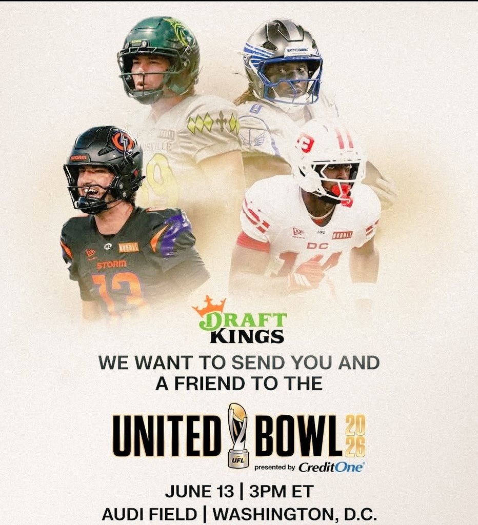 1CapitalP's tweet photo. @UFLgame
@UFLonFOX x
#DraftKings   
#UnitedBowl 2026🏟🏈

#UFL x #AmwayStadium 
🏟2028
PSJK Trades Consulting https://t.co/meuLqtyn4F
