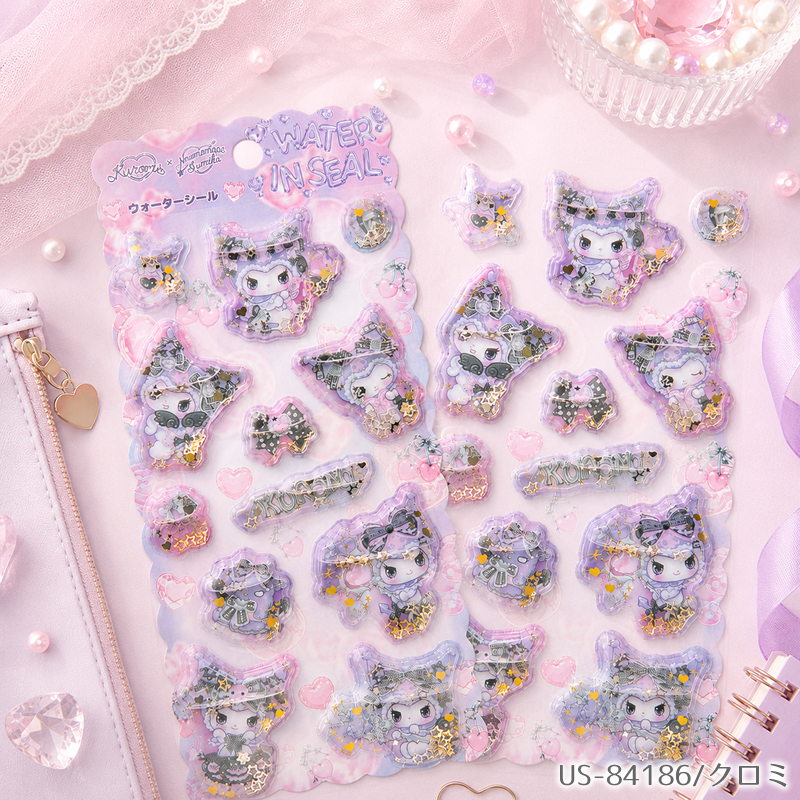ClothesPinEshop's tweet photo. ＼予約販売スタート♪／
サンリオキャラクターズ×飴ノ森ふみか
ウォーターインシールが登場✨

ハローキティ・シナモロール・マイメロディ・クロミの4柄展開♡ラメやスパンコールがキラキラ揺れます♪

【7月上～中旬発送】
▼ご予約はこちら
https://t.co/aVK1iihJ2E

#サンリオ #飴ノ森ふみか https://t.co/29f9JICYOt
