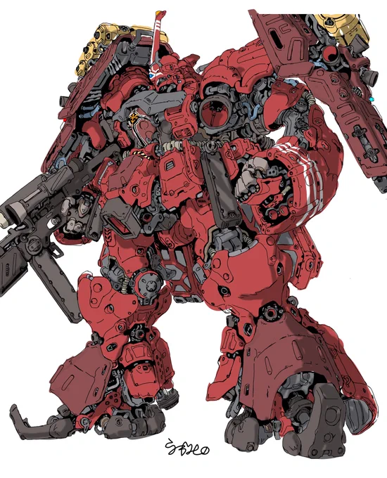 内科にてクスリ待ち の小休止中の土曜朝 シャア専用ファルケン1、νガンダム2号機飛燕と試作リボルバービームライフル、 そして絶賛工事遅延中のドーガちゃん (*'ω`*)