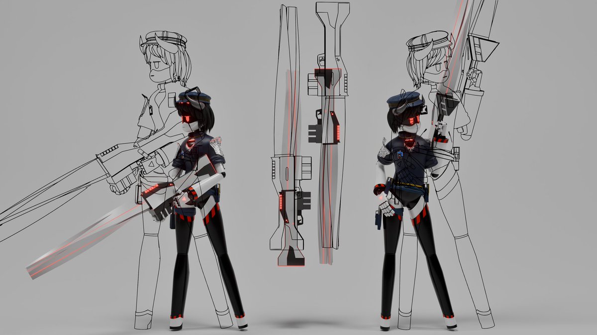 Mincat719's tweet photo. Mila with her energy blaster bloom rifle
#Murderdrones #MuderdronesOC #Proxima103 https://t.co/GS3RfveO3E