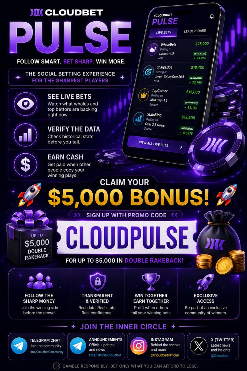 busaythings's tweet photo. @Cloudbet Pulse literally pays you a commission when people copy your game plays https://t.co/QHrEkyuuq0