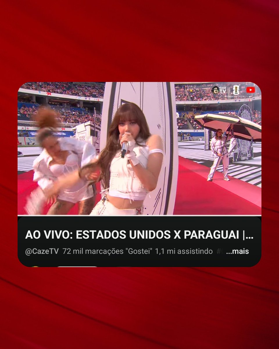PopEmpirex's tweet photo. a Brazilian YouTube Channel Livestreamed LISA, Anitta &amp; REMA's Live Performance at the 2026 FIFA World Cup.

It got 1.1 MILLION Live Viewers. https://t.co/DKPYQLMGm1
