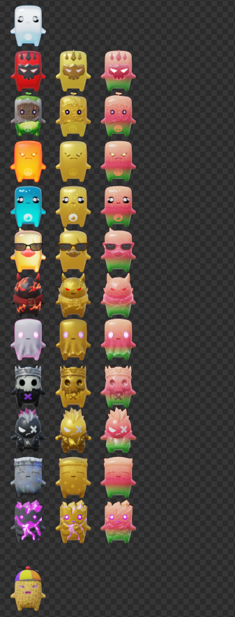 These are all the sprite variants I have to recreate.