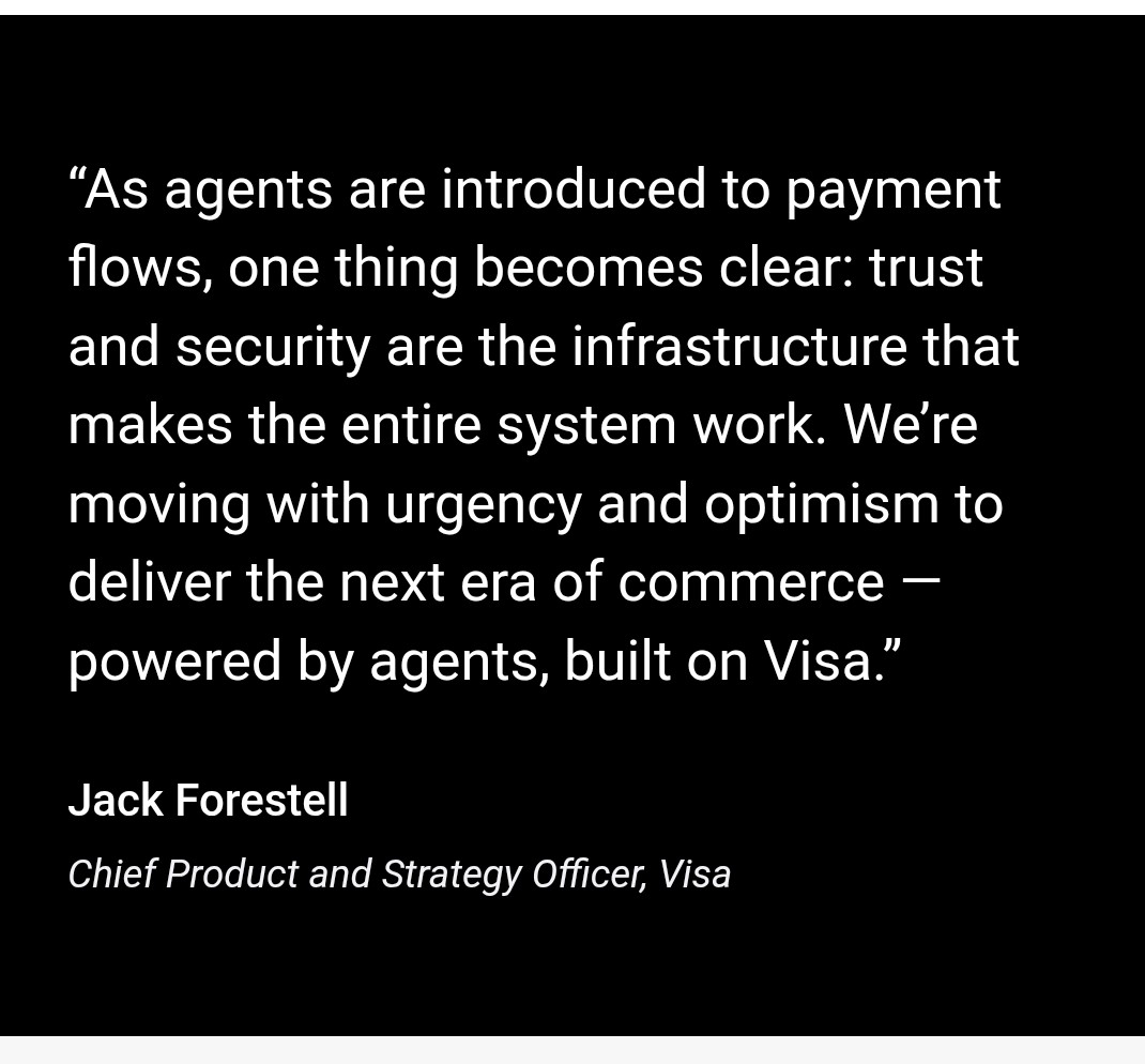 natxwang's tweet photo. B2A is here. 

Visa announced a deal with ChatGPT this week. The bot can now shops and pays for you. Not suggests. Actually buys.

The company that moves a third of the world's payments believes in B2A.

Stablecoins. Direct bank transfers. All of them could skip Visa entirely. So Visa made their pipes programmable to stay in the game.

Will I use it? Small stuff, sure. 

I want to see what happens when an AI agent buys the wrong thing and I need my money back. What will the dispute be like?

The technology is ready. I am not sure I am.

Would you let ChatGPT shop for you? What is the first thing you would let it buy?