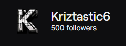 Kriztastical's tweet photo. Well, I can't believe it happened. I hit 500 on Twitch tonight. What a fkn honour b'y. I cannot thank everyone enough who believed in me. I love you all.

I hope I made you proud up there, K-man <3 https://t.co/dr9ZvTwabg