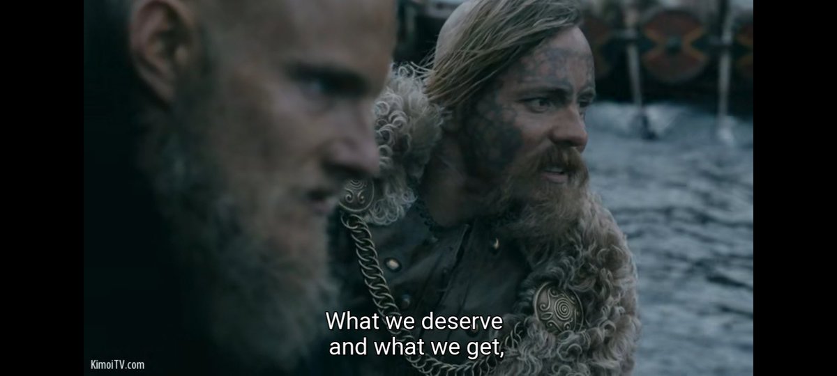 DB_Reposts's tweet photo. Unpopular opinion:

Fairness is a myth invented by people who’ve never fought for anything.

As Halfdan told Bjorn: "What we deserve and what we get is never in balance."

The gods agree.

 #Vikings https://t.co/graPHcnCs5