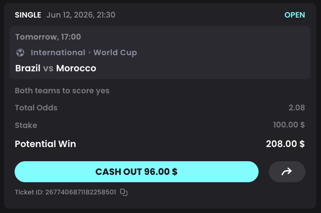 DoubleFeuille's tweet photo. $100 to $10,000 world cup ladder challenge starts now 
 
running it all on @BlockBetGG 

pick 1: 🇧🇷 Brazil vs Morocco 🇲🇦 - both teams to score

$100 > $208 if it hits

once we hit $10k (not if), will be giving away $2.5k to one of you

rt + follow to lock in 🤝 https://t.co/uX8GbCWmeR