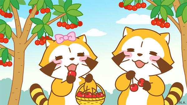 Rascal_tweet's tweet photo. う～ん🍒
おいしいさくらんぼが食べ放題だミャ～(◆'ڡ<◆)

#ラスカル https://t.co/kCqw4iSO7W