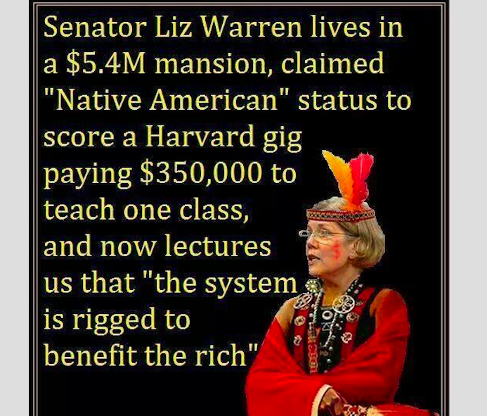 wdunlap's tweet photo. @atensnut Warren is a HUGE HYPOCRITE! https://t.co/rxQ4whacIW