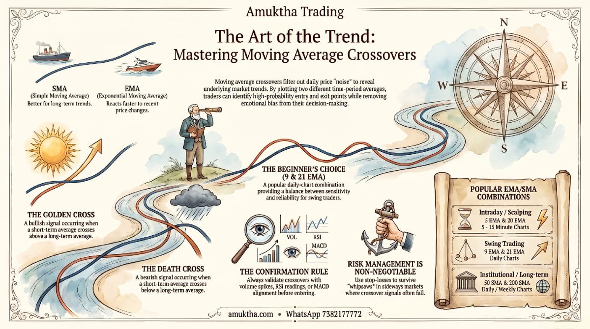 Krishna_Equity's tweet photo. 50-day MA crosses above 200-day MA.
That's a Golden Cross, one of the most powerful bull signals in any market. Institutions watch it. You should too
DM "GOLDEN"
#StockMarket #trading #tradingscam #TradingMindset #tradingstrategy #movingaverage #tradingeducation https://t.co/KmPXZm2X8O