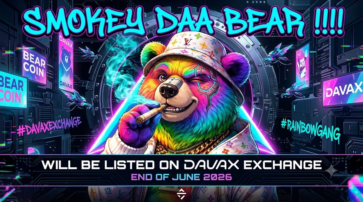 DarkAINODE's tweet photo. Smokey Daa bear will be listed on Davax exchange end of June 2026 contract address is G1fUiK5ojptwxorKTnfqJPPc1qDEtBS6KvgbDFrdpump  you can buy Smokey Daa bear on Pumpfun and Jupiter swap coin will be listed at current market price https://t.co/GXGUups7wT
