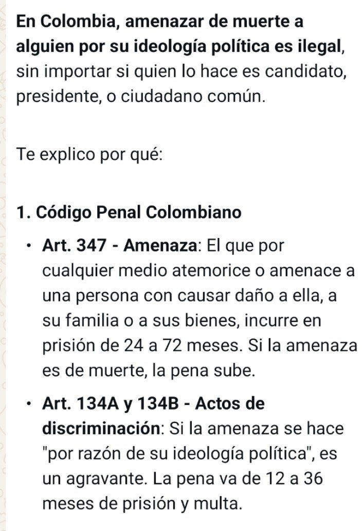 mausajib's tweet photo. @jimenitahr @agmethescaf @agmethescaf que esperas para denunciar ante las cortes y procuraduría a de la Espriella. Hay q convocar a todos esos senadores de izquierda que han sido perfilados sin prueba alguna y AMENAZAR D MUERTE EN PLAZAS PÚBLICAS A GRITO PELADO A LOS QPENSAMOA DISTINTO https://t.co/f9xJuot1rh