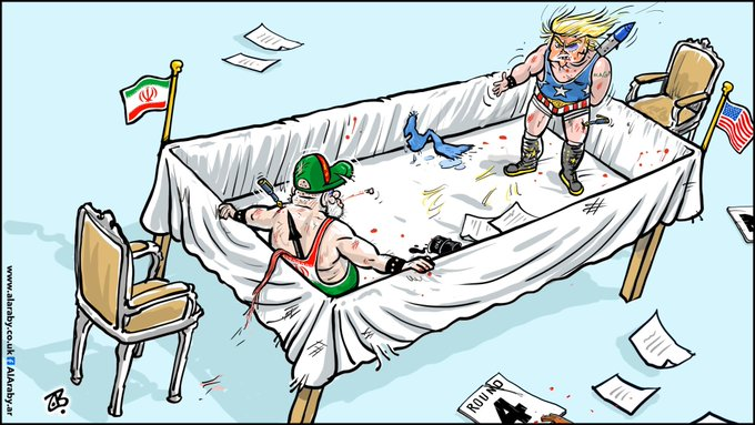 YZaatreh's tweet photo. "اتفاق ترامب الوشيك مع إيران يمثّل ضربة قاسية لنتنياهو"..

أعلاه هو عنوان تقرير الصحفي الأمريكي الإسرائيلي المقرّب من دوائر البيت الأبيض، باراك رافيد، في "أكسيوس" قبل ساعات.. 
ومنه:

"عندما ذهب نتنياهو إلى الحرب إلى جانب ترامب، لم تكن هذه هي الطريقة التي تخيّل بها نهايتها".

"يعتقد البعض في واشنطن أن نتنياهو قد يلعب دورا مخرّبا حتى لو تم إبرام الاتفاق".

"في الكواليس: يحرص نتنياهو وغيره من المسؤولين الإسرائيليين على عدم انتقاد ترامب علنا، لكنهم في السر متشكّكون للغاية بشأن الصفقة". (انتهى).

منذ أيام، ونحن إزاء مسلسل أخبار عجيب ومثير.

في الظاهر يبدو أن عدة روايات حول الاتفاق ما زالت تتطاير في الهواء، وتتناقض حتى من الطرف الواحد، فضلا عن تباينها بين الطرفين، لكن الأكثر دقّة هو أن الصراع يدور حول صورة الاتفاق وليس حقيقته، لا سيما أنه مجرّد اتفاق إطار سيترك القضايا الحسّاسة إلى مفاوضات لاحقة.

ترامب يريد صورة اتفاق تريحه من عُقدة أوباما، والقيادة الإيرانية تريد الخروج بصورة إيجابية كي لا تعرّض نفسها لمخاطر غضب الناس بعد هدوء الأجواء واتضاح طبيعة العدوان وتداعياته فيما خصّ معيشتهم. أما نتنياهو فيعيش أسوأ أزماته وسط عاصفة انتقادات بوضع "كيانه" تحت وصاية ترامب، مع هواجس الرحيل (مع العار) المُخيفة.

ولأن في البيت الأبيض كائن غريب الأطوار، ومن ورائه صهاينة يقرؤون عليه مزامير التصعيد، فسيبقى الانتظار سيّد الموقف، وإن سادت القناعة باقتراب التوقيع بالفعل هذه المرّة، خلافا للمرّات السابقة.