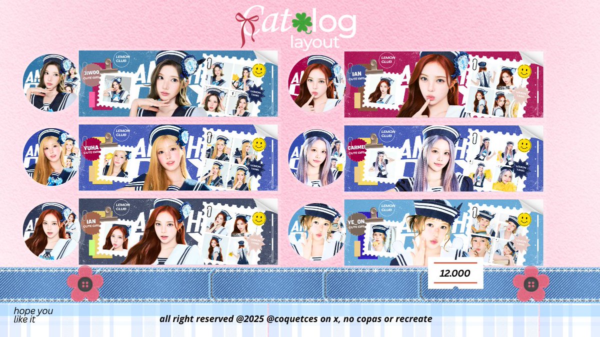 coquetces's tweet photo. Help repost/rt twit ini ya! ♡ #zonauang 

Nona back! saatnya kalian borong layout leot H2H  edisi teaser terbaru ini!! Jiwoo, Ian, Yuha, Carmen, Yeon, dan Stella ♡

Price: 12.000
Hubungi: Tele/WA di pinned https://t.co/uRvCRYsamp
