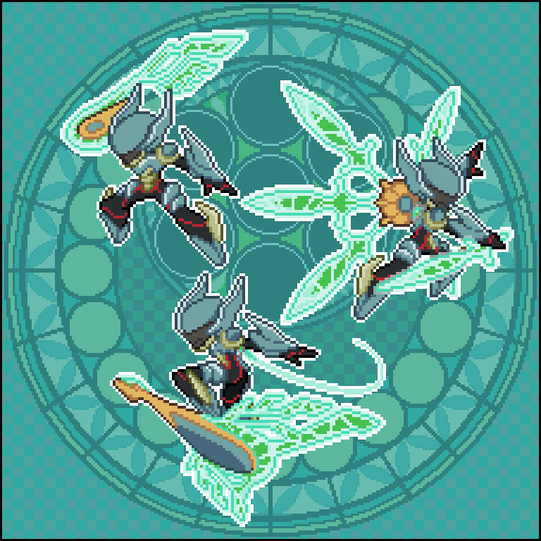 OrderXchaoS_Art's tweet photo. Pokehearts
Wayward Wind
(Fighting/Flying)
-
SK: Formchange
It can change form during combat depending on the move it uses:
- Sword Form
- Winged Form
- Glider Form
#KingdomHearts #KH #pixelart #Pokemon https://t.co/eCA2H96zTe