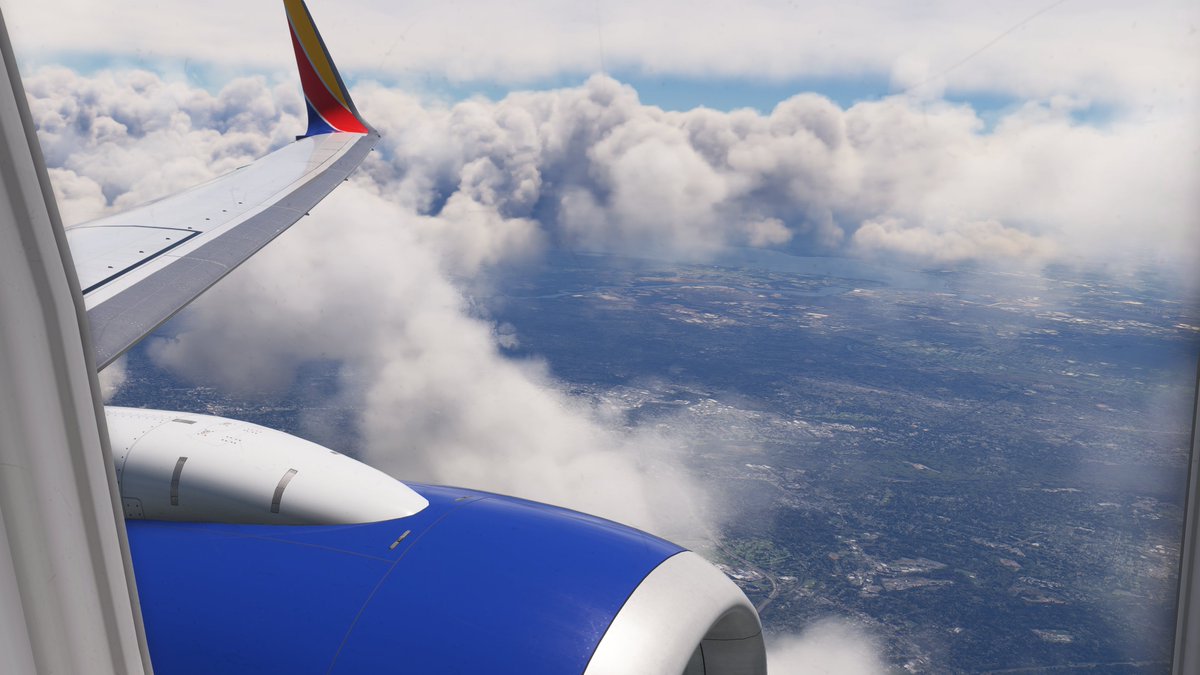you_handa's tweet photo. ✈️WN4570 / SWA4570
ニューヨーク(LGA)→ダラス(DAL)
N8642E (B738)

サッカー日本代表の試合を控えるダラスまで！
巡航中はところどころ天気が悪かった…
途中でミシシッピ川を越えました(2枚目)
完成もそこそこ開いてて楽しかったです
#VATSIM #MSFS https://t.co/b4Z3vpkXyR