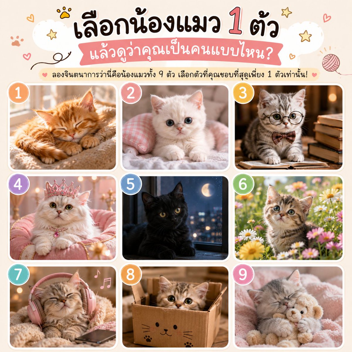 reviewnnk's tweet photo. มาค่าา เกมวันนี้เลือกน้องแมวกันนน 🐱💖
( เล่นได้ทั้งวันเลยนะคะ เดี๋ยวดึกๆมาเฉลยยย ) 😍 https://t.co/0BVGccjRGL