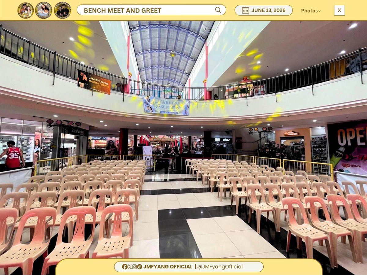 JMFyangOfficial's tweet photo. The props are ready! 🥳✨

Special banners have been prepared for our Besties ticket holders from Laguna Chapter and Mauban for the BENCH Meet & Greet with JMFyang! 💛

We can't wait to see these banners waving proudly as we cheer, support, and create unforgettable memories together. Thank you to everyone who helped make this possible! See you all at the event, Besties! 🎉🙌