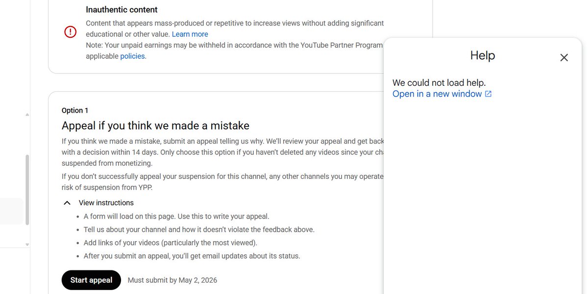 AnupamAcha39913's tweet photo. Hey
@TeamYouTube it’s been a Two MONTH since I appealed for my youtube channel  (310K+ subs).😭I’ve provided clear editing proofs of my Videos, yet I’m still stuck with no manual review.Why ignore real creators who pour their hearts into their work?
@nealmohan
@YouTubeCreators https://t.co/ksWnDA0CIP