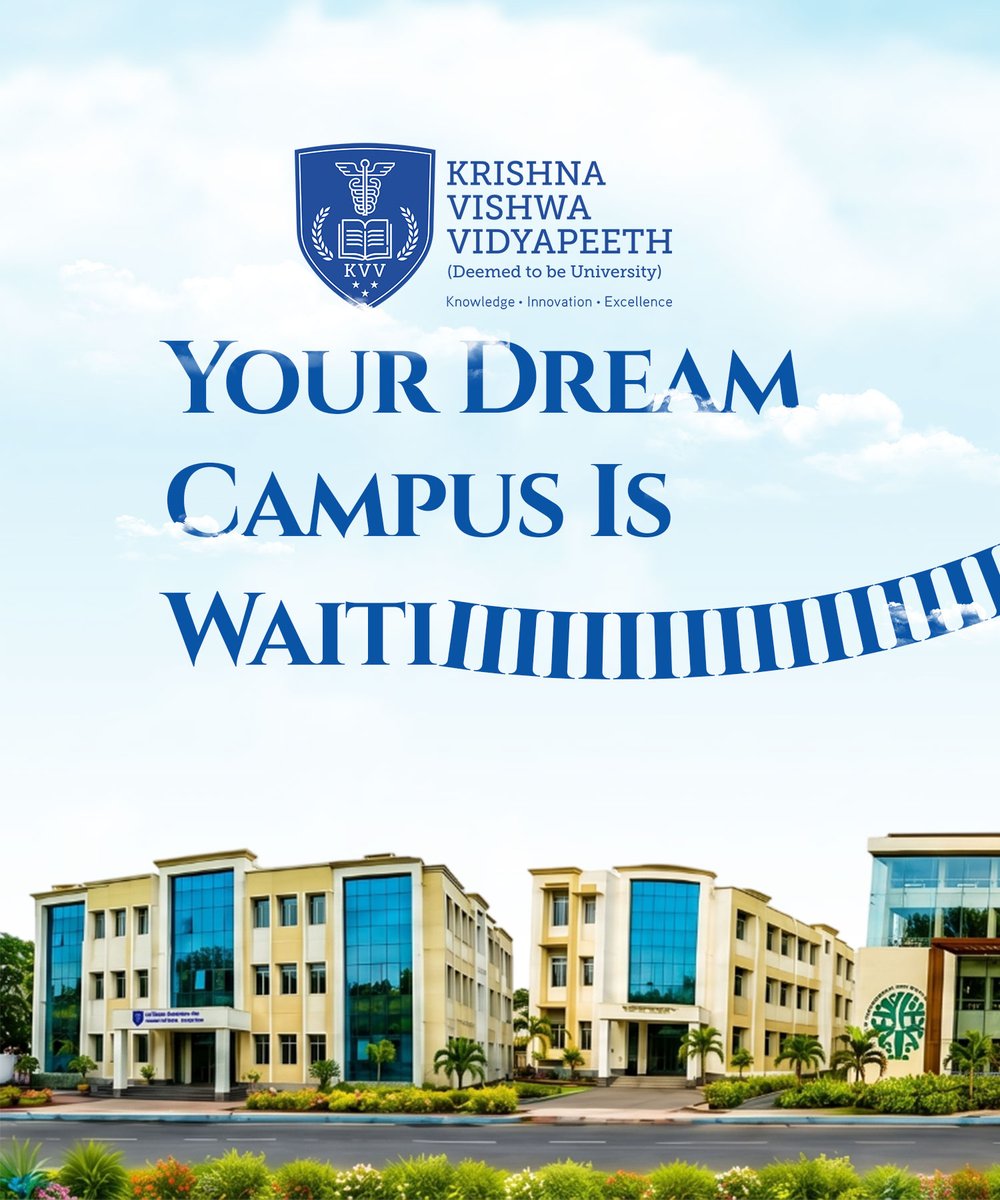 kvveduin's tweet photo. Your Dream Campus is Waiting!

Join Krishna Vishwa Vidyapeeth, Karad where excellence in education, research, healthcare, and innovation inspires future success. 

Krishna Vishwa Vidyapeeth, Karad, Maharashtra.
Admissions Open 2026
Apply Now: https://t.co/qgpzfcHelM
#kvv #karad https://t.co/50gwePa0Z3