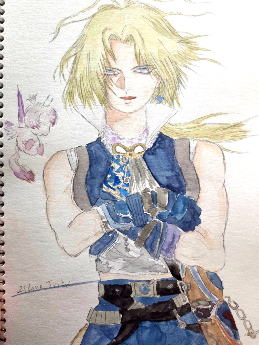 Rose_irasuto's tweet photo. 模写した天野先生の絵です‼️ 
水彩で描いてます☺️ https://t.co/s7Ip56gQAf