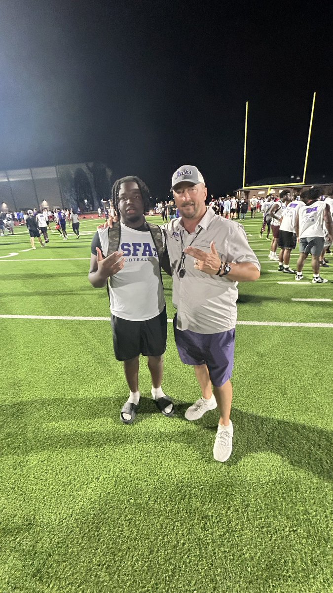 DanielNsofor8's tweet photo. Had a great time competing at @SFA_Football football camp. Thank you Coach @Coach_RogersSFA for the great coaching and pointers. I'm excited to continue building a relationship with the organization. Blessings. @CoachFaske @CoachCarthel @CoachTBleil https://t.co/26kGjVcp6q