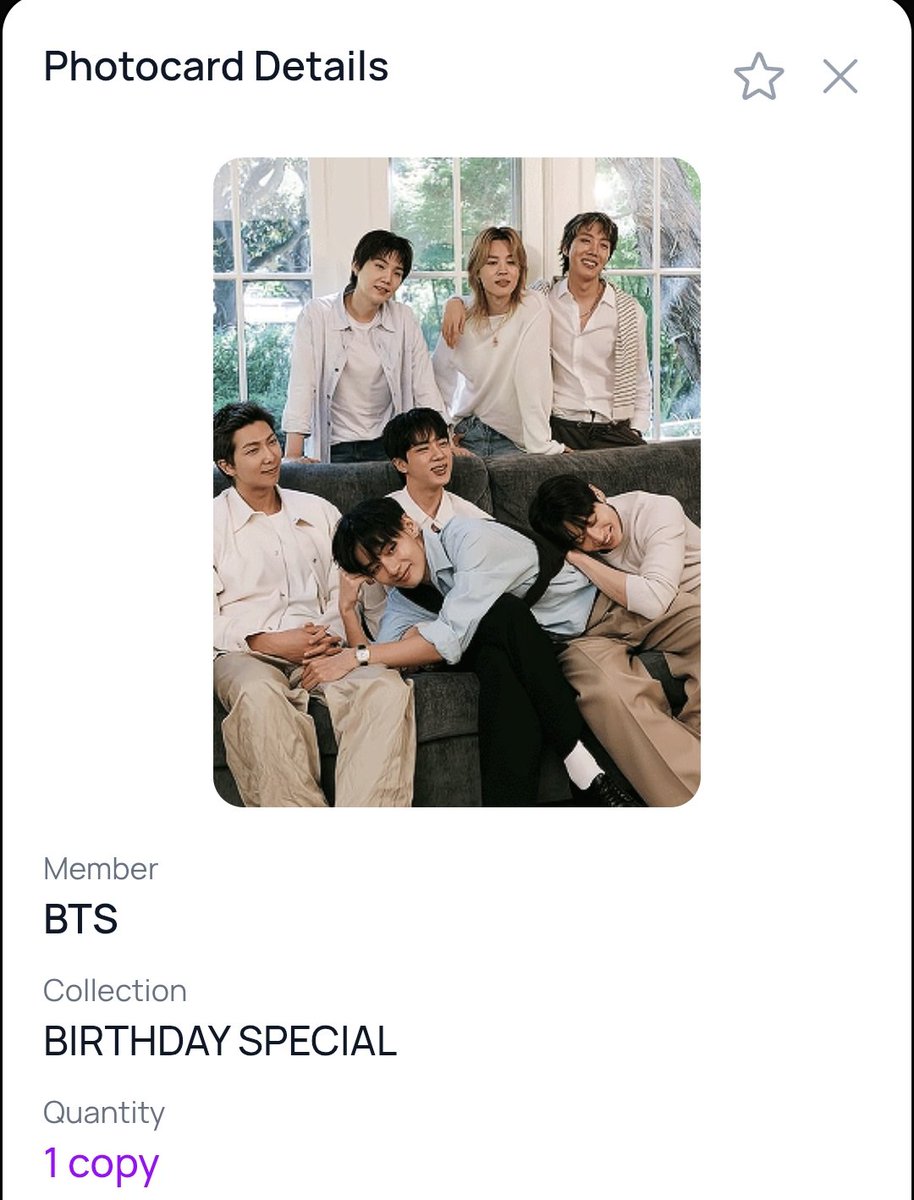 that_y_girl's tweet photo. WTF!!! I pulled a b'day special PC for the first time and look what it is😭😭
A moving festa 2026 family photo😭😭
#BCD #BTS https://t.co/37jPiP5d3I