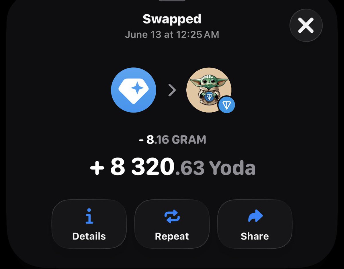 Adambreakbread_'s tweet photo. Day 9 of Daily #DCYoda ⚔️👑

Every day I buy a little more belief.

Not because it’s easy.
Not because it’s guaranteed.

Because discipline compounds.

1 buy a day keeps the bears away. 

$YODA to 5B

$TON $GRAM https://t.co/dQeFckd5sJ
