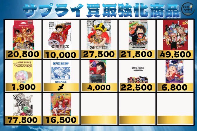 💥💥6/13(土)ワンピースカードサプライ買取💥💥💥 スタートデッキEX