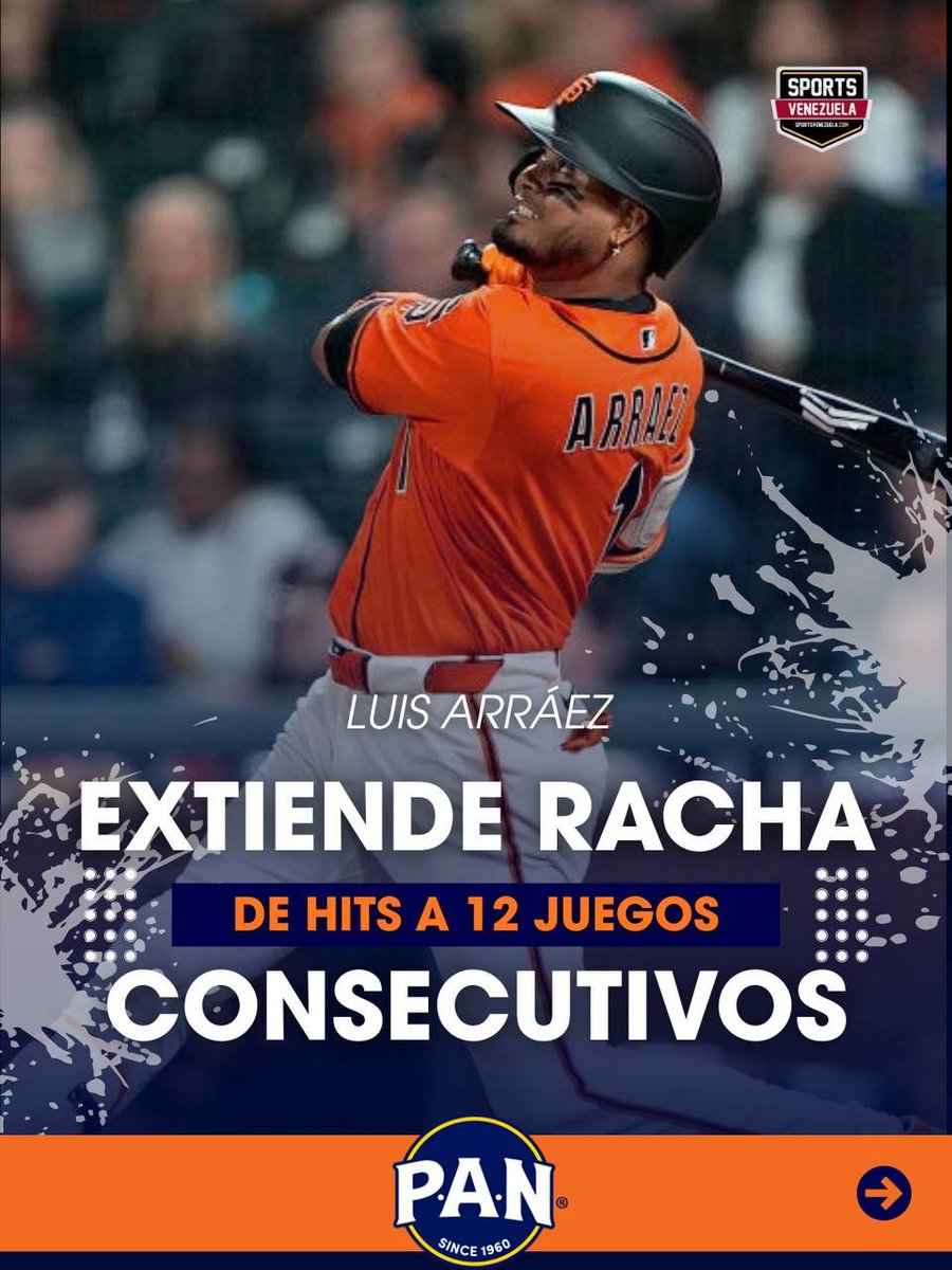 SportsVene's tweet photo. “La Regadera” sigue encendido y extiende a 12 juegos consecutivos conectando al menos un hit 🫡

🎥: MLB https://t.co/tsz6cqGnXo
