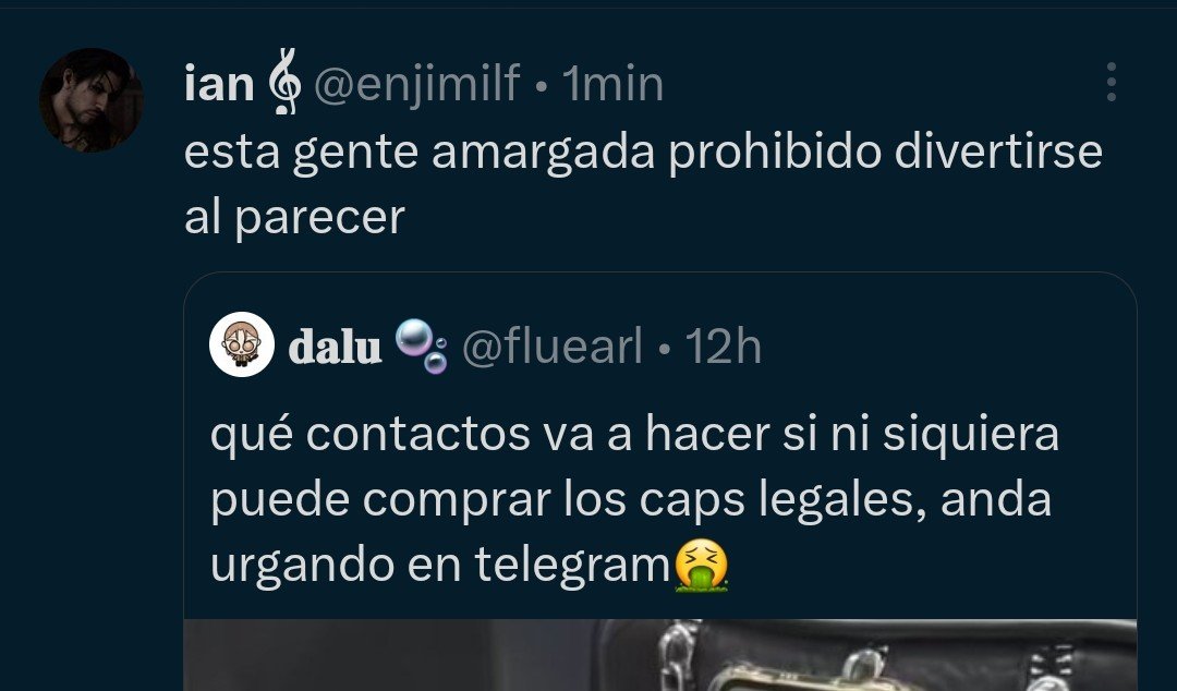 fluearl's tweet photo. hacía tanto que no se preocupaban por mí y mí amargura 🙈
ajdjsjsj yo el hada de la amargura desde tiempos inmemorables https://t.co/QbzfKAWyzC