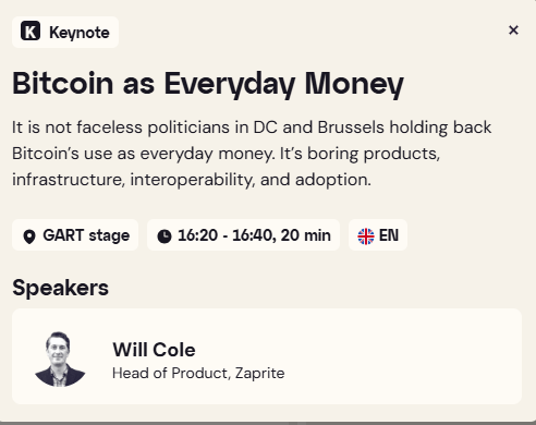 parkeralewis's tweet photo. My good friend and our Head of Product at Zaprite @willcole will be speaking "today" in Prague! Bitcoin as Everyday Money. We've been working on something special over the past several months. If you're at @BTCPrague, check it out! https://t.co/1R2UID2bpd