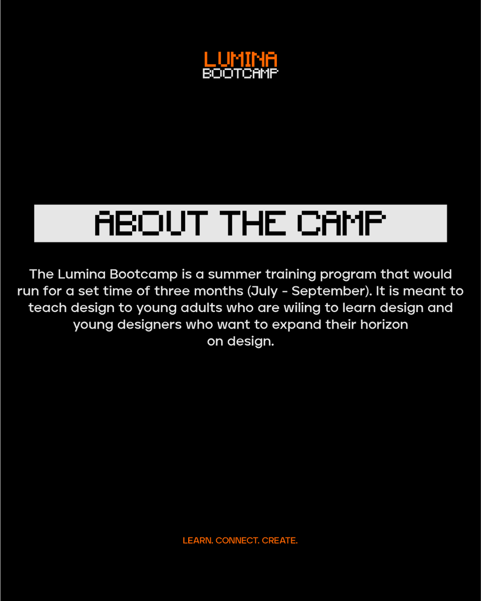 LuminaDesigner's tweet photo. As the Lumina Bootcamp gets more real, here are some major Q and A concerning the boot camp

Registrations would commence from
🗓 Monday 15th June, 2026.

INTERESTING FACT:
The Bootcamp has only 1️⃣0️⃣ available slots, so I would turn on my notification button to stay updated. https://t.co/EvU01nNzwV