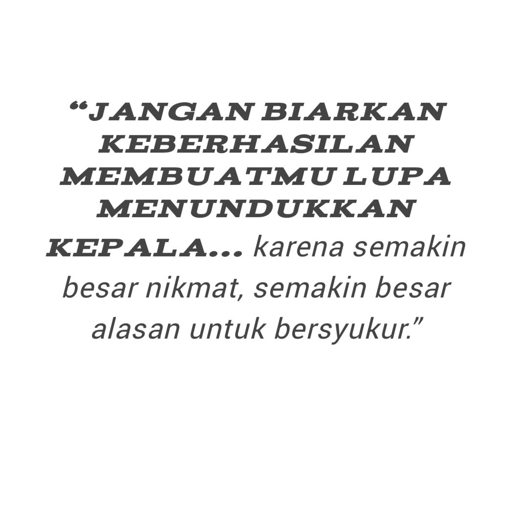 SatujalanNew's tweet photo. Kesombongan itu seperti debu yang masuk ke mata; ia membuat kita tidak bisa melihat bahwa kebaikan yang ada di depan mata adalah sebuah anugerah, bukan hak milik. Bagaimana menurutmu, apakah mungkin seseorang bisa tetap menjaga "tunduknya hati" di saat semua orang di sekitarnya sedang memuji-muji dirinya?