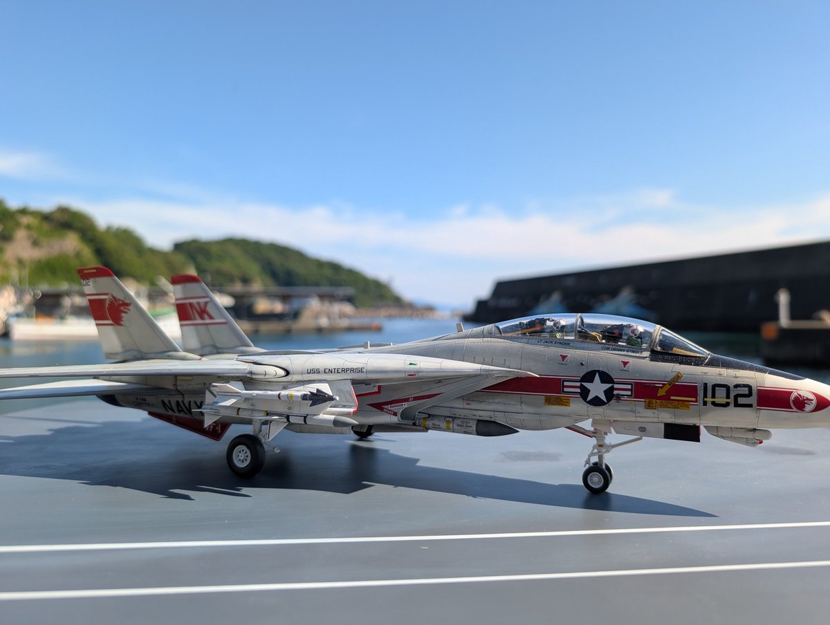 silvergantoret's tweet photo. 釣りまでの時間暇だから撮ってたF-14
スケール感考えるともう少し場所探さんとな https://t.co/HzN4TB7nRE