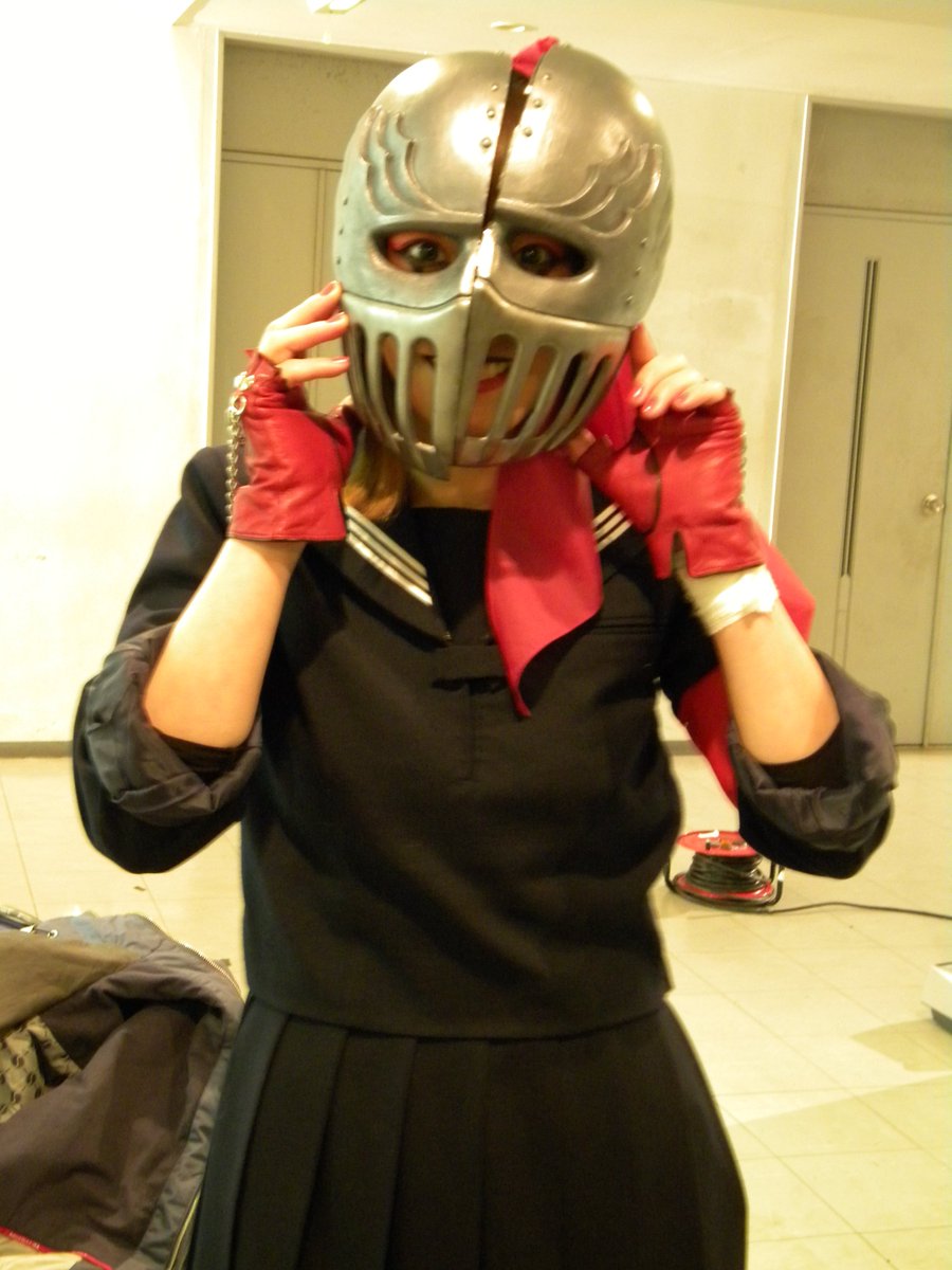 goto_yuko_0828's tweet photo. 南斗最後の将みたいな兜
by  #杉田智和 君
ってコレかな。
職質どころじゃないだろう！😂 https://t.co/C8V08KktBQ