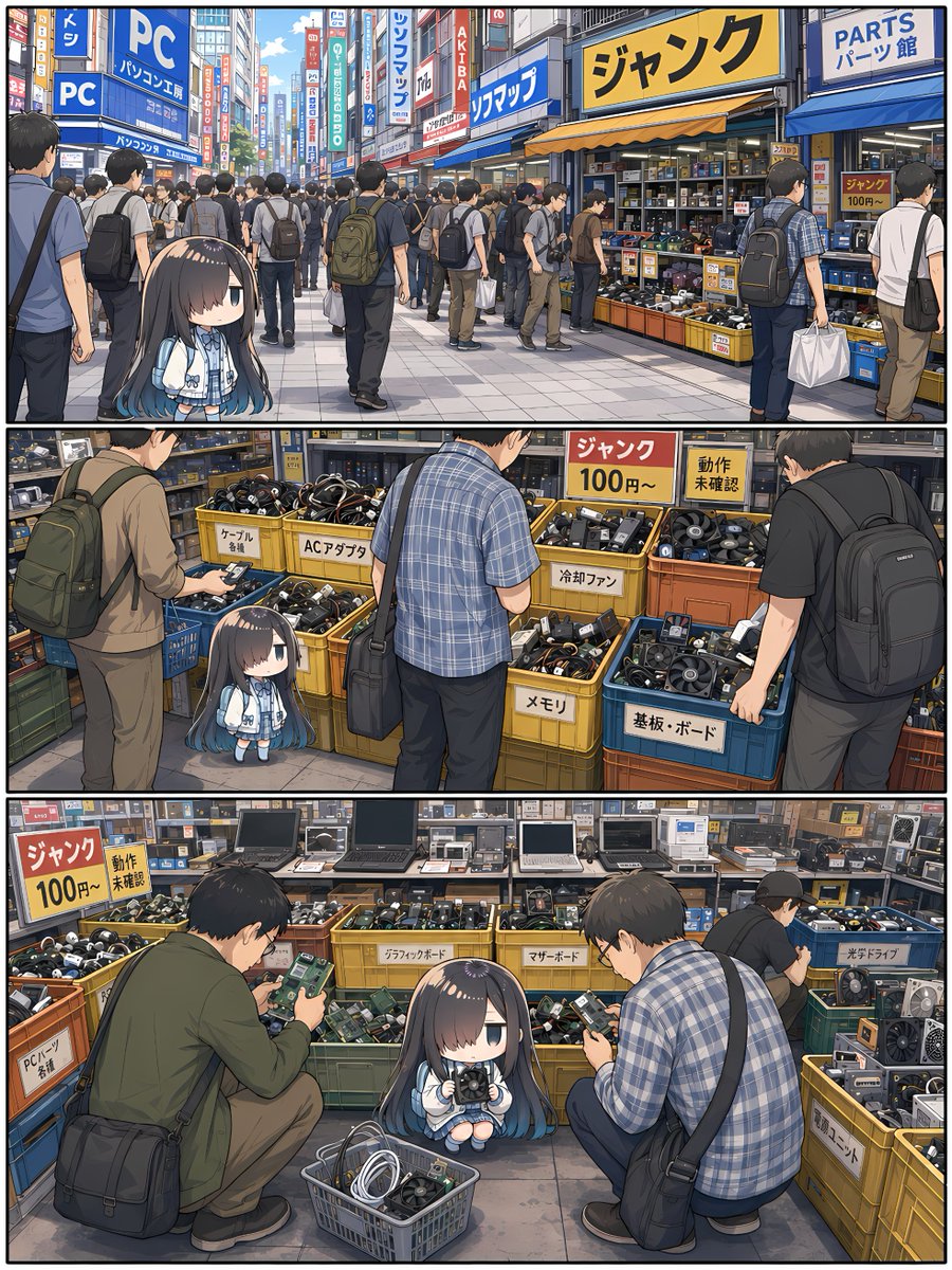 Pudding_tei's tweet photo. メカクレちゃん「ひとがおおい」 https://t.co/Q1vt7cPrBD